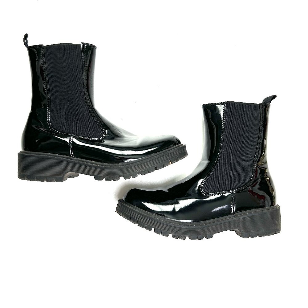 Black Boots for Girls - Moto - Size 4